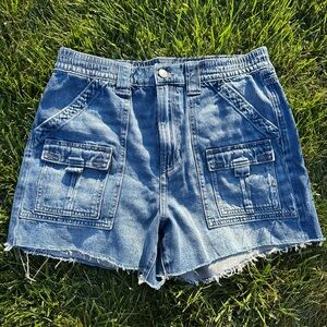 AE soft denim shorts